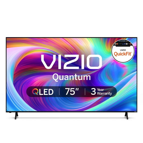 VIZIO 75" Class Quantum Series 4K QLED Smart TV, QuickFit® Compatible