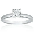 thumbnail image 1 of Princess Cut Solitaire Diamond Ring in 18K Gold, 1 of 5