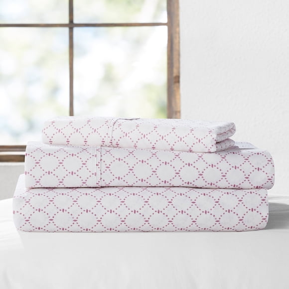 Member's Mark 300-Thread-Count 100% Organic Cotton Printed Sheet Set, Assorted Sizes