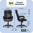 thumbnail image 4 of Serta Mid-Back Office Chair With Mesh Accents And Memory Foam, 4 of 10