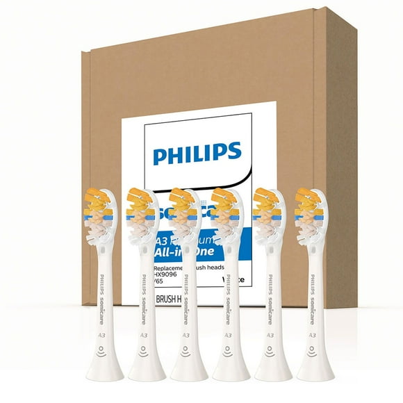 Philips Sonicare Premium All-in-One Replacement Toothbrush Heads, White, 6 ct.