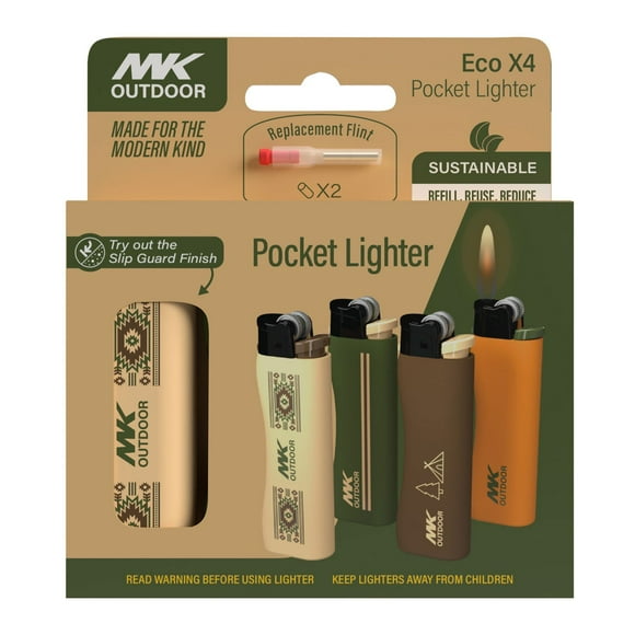 MK Lighter Eco Pocket Lighter, 4pk