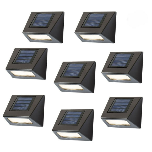 Deck Impressions Solar Bronze Integrated LED Downcast Deck Lights, 8-Pack