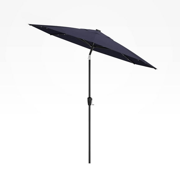 Above 10' Patio Market Umbrella with Solar LED Lights