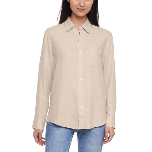 Gap Women's Linen Blend Button-Down Shirt