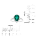 thumbnail image 5 of Pear Cut Lab Created Gemstone & 0.19 CT. T.W. Diamond Ring in 14K Gold, 5 of 6