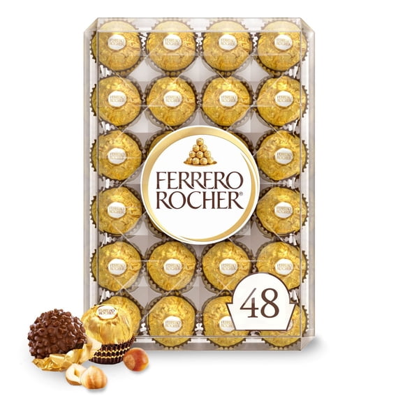 Ferrero Rocher Premium Milk Chocolate Hazelnut, 48 ct.