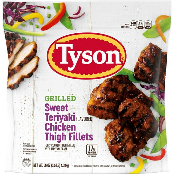 Tyson Grilled Sweet Teriyaki Flavored Chicken Fillets, Frozen, 3.5 lbs.
