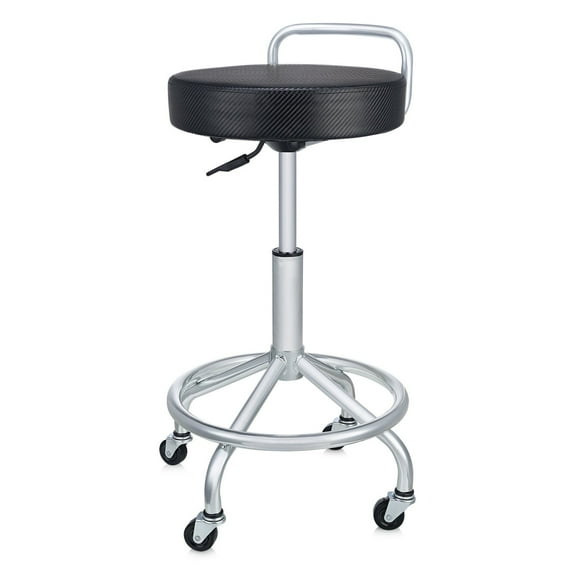 Seville Classics UltraHD Cushioned Pneumatic Work Stool, 18" W x 26.25" H to 30" H