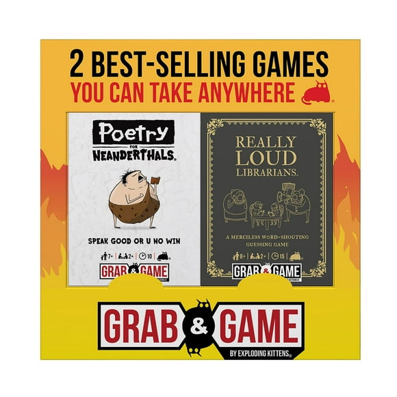 Poetry for Neanderthals® & Really Loud Librarians® Grab & Game Edition Card Games Bundle