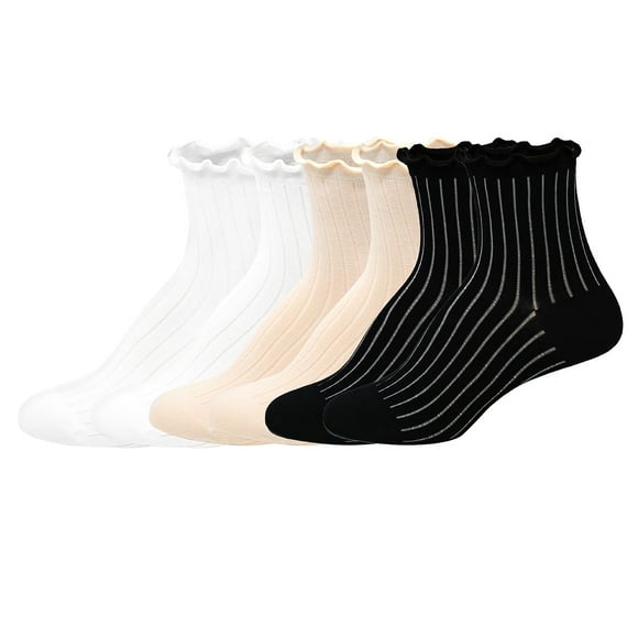 Hue Women's 6-Pack Sheer Rib Ankle Sock