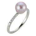 thumbnail image 1 of Cultured Freshwater Pearl and 0.08 CT.T.W. Diamond Ring in 14K Gold, 1 of 6