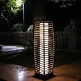 thumbnail image 4 of Deck Impressions 27" Solar Rattan Outdoor Floor Lamp, 4 of 5