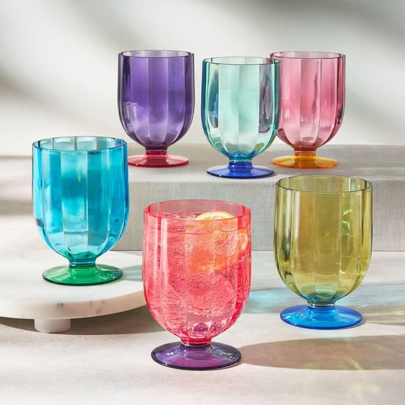 Member's Mark 6-Piece Outdoor 2-Tone Goblets