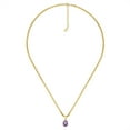 thumbnail image 2 of Oval Amethyst Pendant Snake Chain Necklace in 14K Gold, 2 of 8