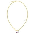 thumbnail image 5 of Oval Amethyst Pendant Snake Chain Necklace in 14K Gold, 5 of 8