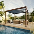 thumbnail image 2 of Mirador Takasho Acacia Finish Louvered Pergola, Choose Size, 2 of 8