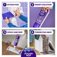 thumbnail image 3 of Swiffer PowerMop Multi-Surface Mopping Kit, Lavender, 8 pads + 2 refills, 3 of 8