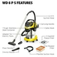 thumbnail image 3 of Karcher WD 6 P S Multi-Purpose 8 Gallon Wet-Dry Shop Vacuum Cleaner, 3 of 10