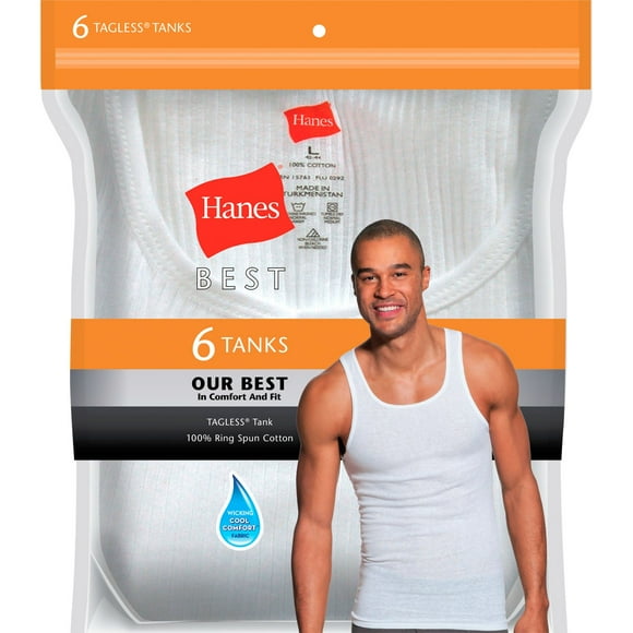 Hanes Men's 6-Pack Best Tank Top