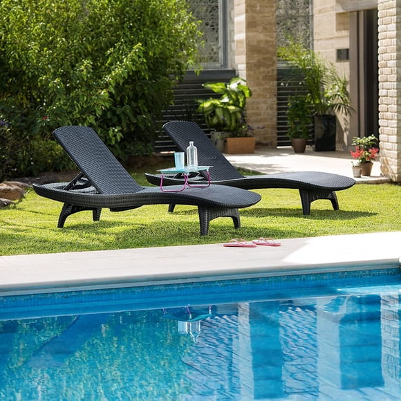 Keter All-Weather Grenada Chaise Loungers, Set of 2