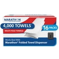 thumbnail image 1 of Marathon Multifold 1-Ply White Paper Towels 16 pks., 250 towels/pk, 1 of 10