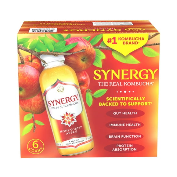 SYNERGY The Real Kombucha, Honeycrisp Apple, 16 fl. oz., 6 pk.