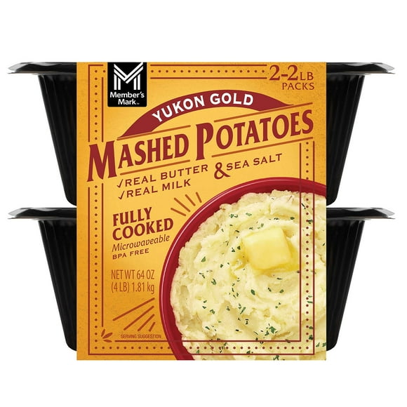 Member's Mark Yukon Gold Mashed Potatoes, 32 oz. each, 2 ct.