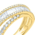 thumbnail image 4 of 1.18 CT. T.W. Baguette Cut Cross Over Diamond Band in 14K Gold, 4 of 7