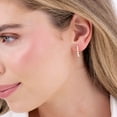 thumbnail image 4 of 15MM White Cultured Freshwater Seed Pearl Huggie Hoop Earrings in 14K Gold, 4 of 4