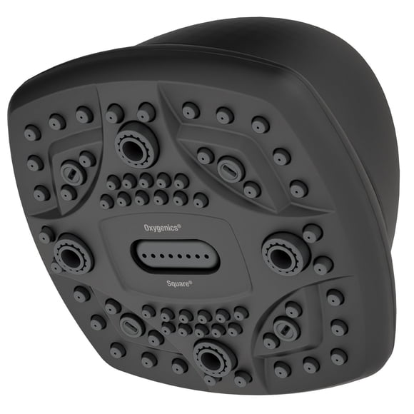 Oxygenics Square 6-Setting Fixed Shower Head (Assorted Colors)