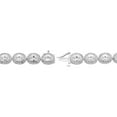 thumbnail image 3 of Oval Cut Gemstone Halo Tennis Bracelet in Sterling Silver, 3 of 5