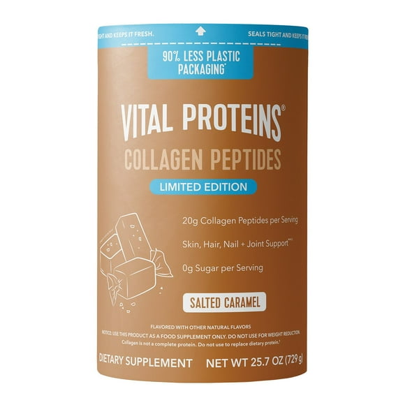 Vital Proteins Collagen Peptides Powder, Salted Caramel, 1.6 lbs.