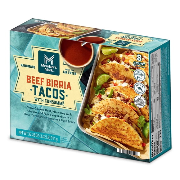 Member's Mark Beef Birria Tacos with Consomme, 8 ct.