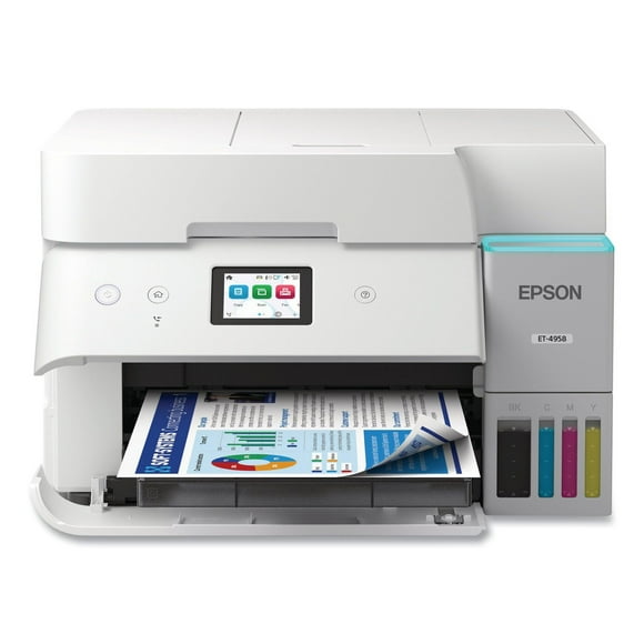 Epson EcoTank ET-4958 Wireless All-in-One Color Supertank Printer, 1 Bonus Black Ink Bottle