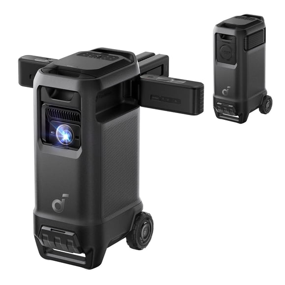 Soundcore Nebula X1 Pro Mobile Theater Station w/ 3,500 ANSI LM 4K Triple Laser Projection, Liquid Cooling, Detachable Speakers, Dolby Atmos 7.1.4 Spatial Surround Sound, Telescopic Handle, 2 Mics