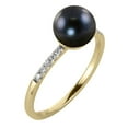 thumbnail image 1 of Cultured Freshwater Pearl and 0.08 CT.T.W. Diamond Ring in 14K Gold, 1 of 6