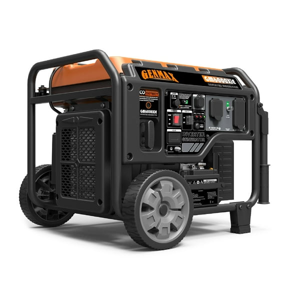 6000/5250-Watt Genmax Gas-Powered Open Frame Inverter With CO Sensor + Remote Electric Start / Folding Handle