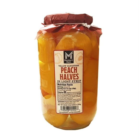 Member's Mark Yellow Clingstone Peach Halves in Light Syrup, 60 oz.