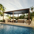 thumbnail image 1 of Mirador Takasho Acacia Finish Louvered Pergola, Choose Size, 1 of 8