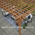 thumbnail image 3 of Backyard Discovery Beaumont Cedar Pergola with Trellis Roof and PowerPort, Choose Size, 3 of 10