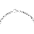 thumbnail image 3 of Oval Box Chain Bracelet in Sterling Silver, 3 of 6