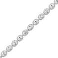 thumbnail image 2 of Oval Cut Gemstone Halo Tennis Bracelet in Sterling Silver, 2 of 5