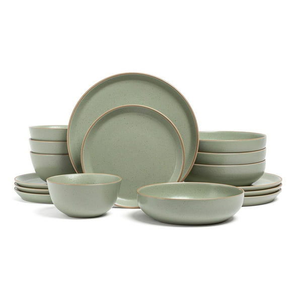 Over&back 16-Piece Artisan Stoneware Dinnerware Set