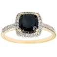 thumbnail image 1 of Cushion Cut Gemstone & 0.18 CT.T.W. Halo Diamond Ring in 14K Gold, 1 of 5