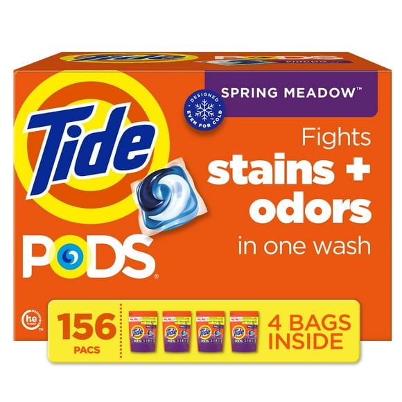 Tide PODS Laundry Detergent Pacs, Spring Meadow, 156 ct.