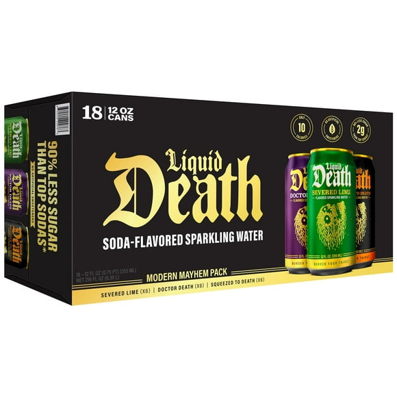 Liquid Death Soda Flavored Sparkling Water Variety Pack, 12 fl. oz., 18 pk.