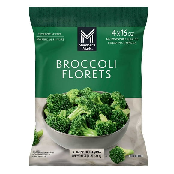 Member's Mark Steamable Broccoli Florets 1 lb., 4 pk.