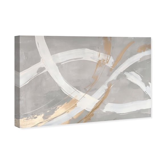 Spirals in Silver Minimal Canvas Print by Oliver Gal Prints