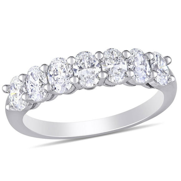 1.28 CT. T.W. Oval-Cut Diamond Semi-Eternity Anniversary Ring in 14k Gold